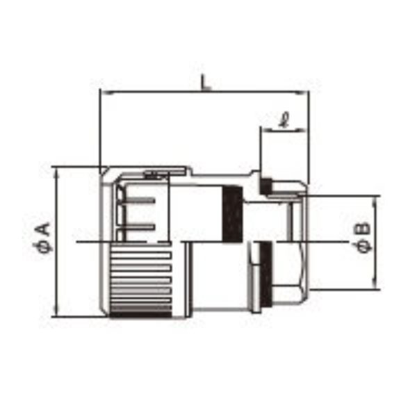 PFS-28BKR-I プラフレキ PF防水コネクタ アイボリー 10個入
