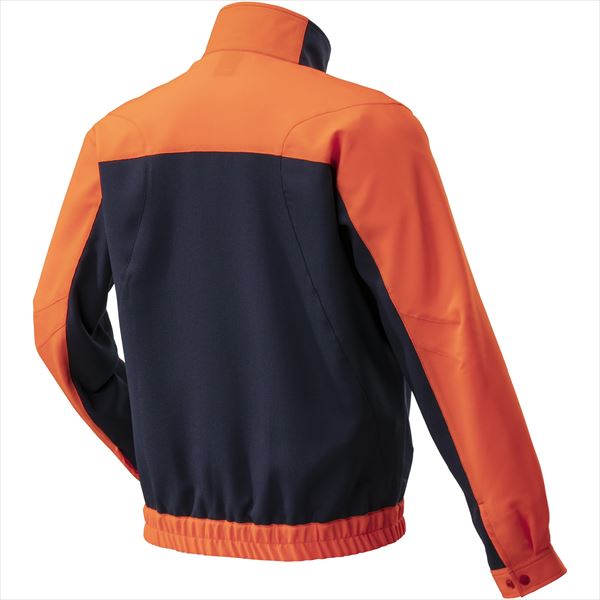 ワークジャケット(通年向け) オレンジ×ネイビー XL