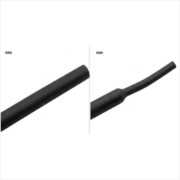 デンカエレクトロン　収縮率１／３　サンイチチューブ　粘着付　黒　Φ４０．０　５ｍｘ１本　収縮率３：１  CC40013  TRUSCO
