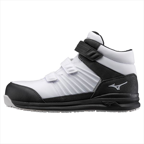 オールマイティ SSⅡ 21H 強靭ハイカット ホワイト×シルバー×ブラック 25.5