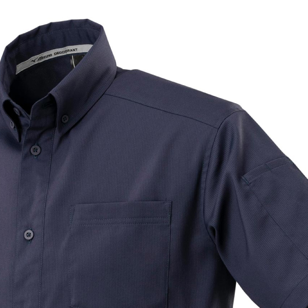 布帛ワークシャツ(半袖) ネイビー XS