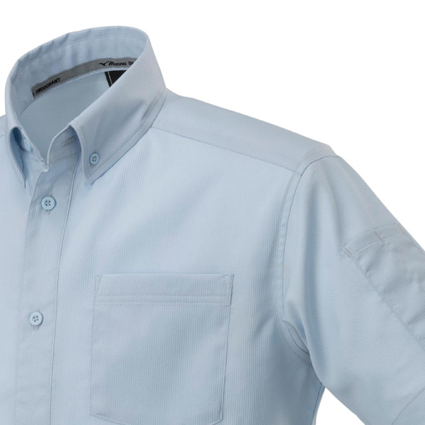 布帛ワークシャツ(半袖) サックス XL