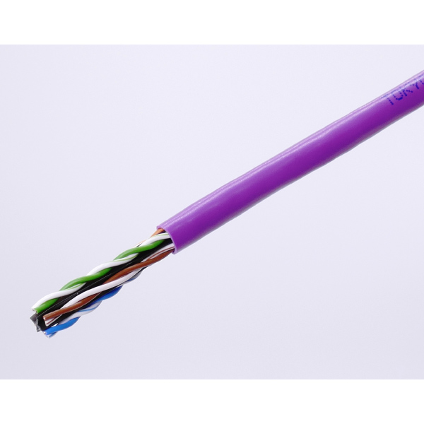 冨士電線 Cat6 LANケーブル（300m巻） TPCC6 0.5mm x 4P 紫-