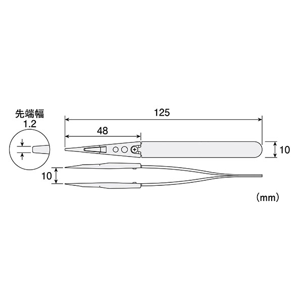 P-640-A 透明チップピンセット