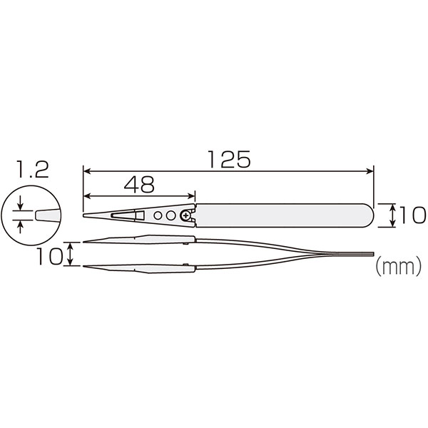 P-640-P プラチップピンセット