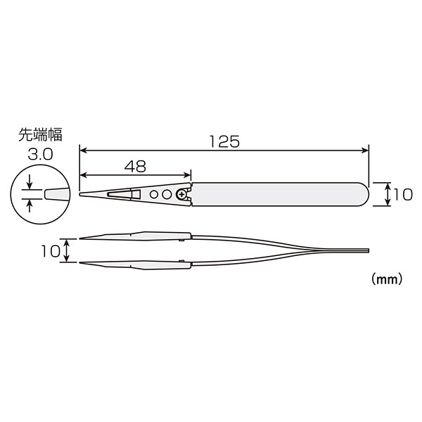 P-643-J ESDソフトチップピンセット