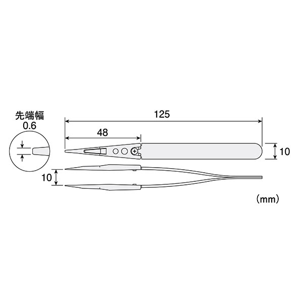 P-644-A 透明チップピンセット