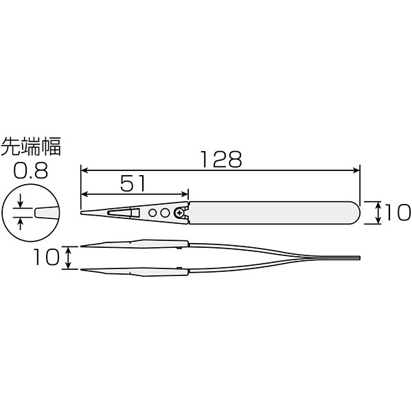P-646-D ESDセラミックピンセット
