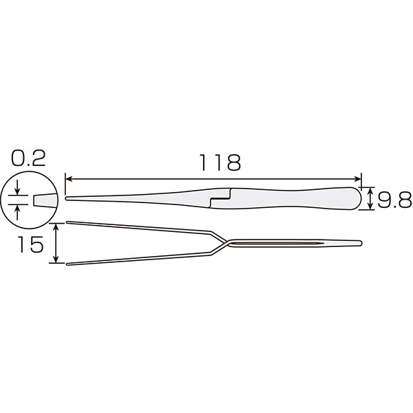P-651 逆作用ピンセット