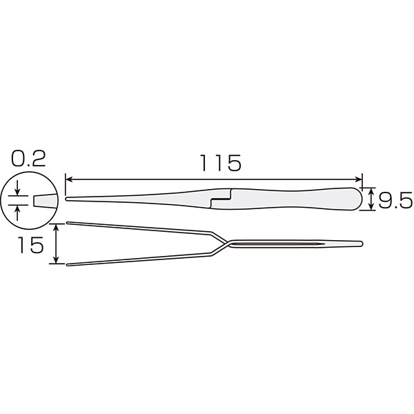 P-652 逆作用ピンセット