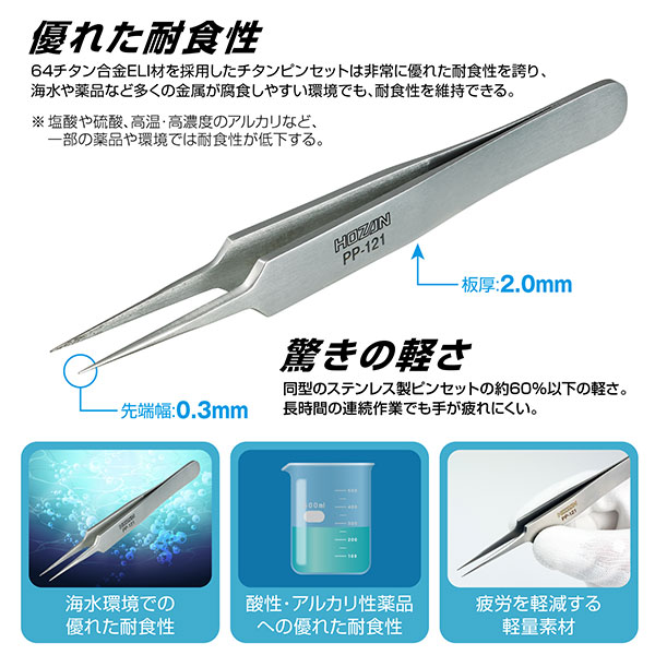 PP-121 チタンピンセット