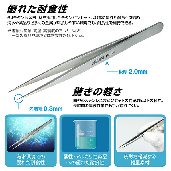 PP-124 チタンピンセット
