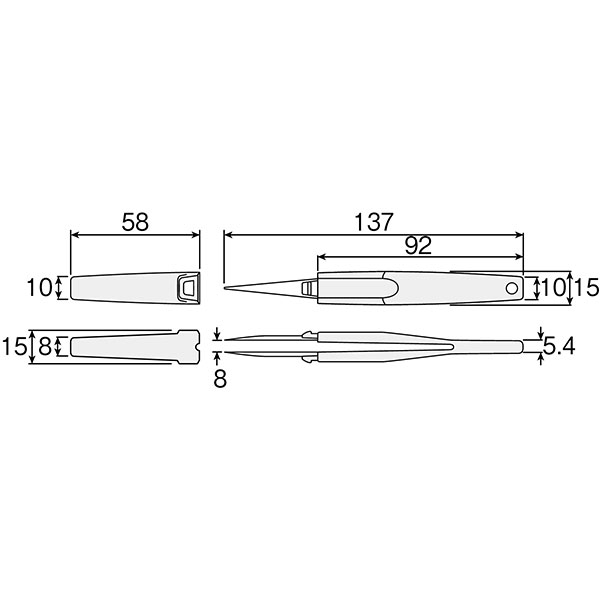 PP-130-ESD ESDグリップピンセット