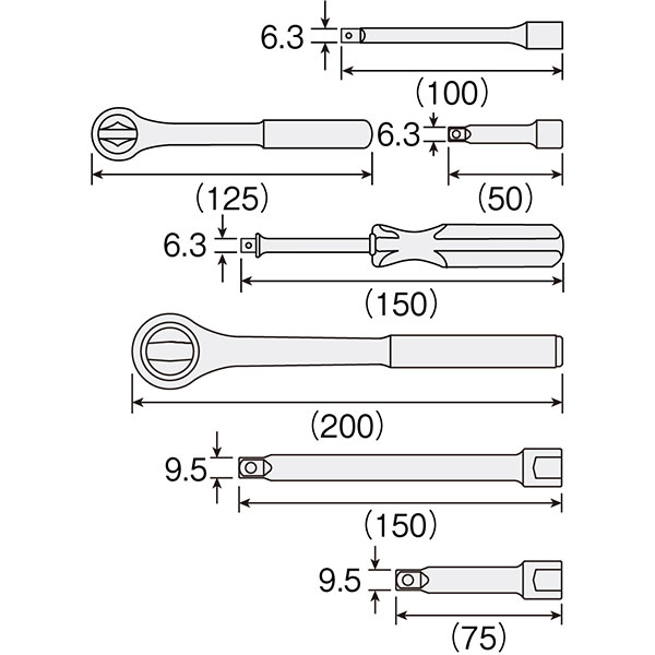 W-512 ソケットレンチセット