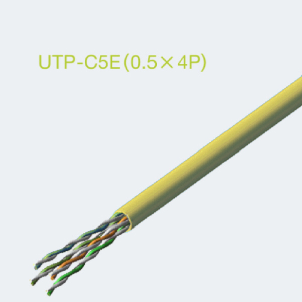 Cat5e UTP-C5E 0.5mm X 4P 黄 100m巻