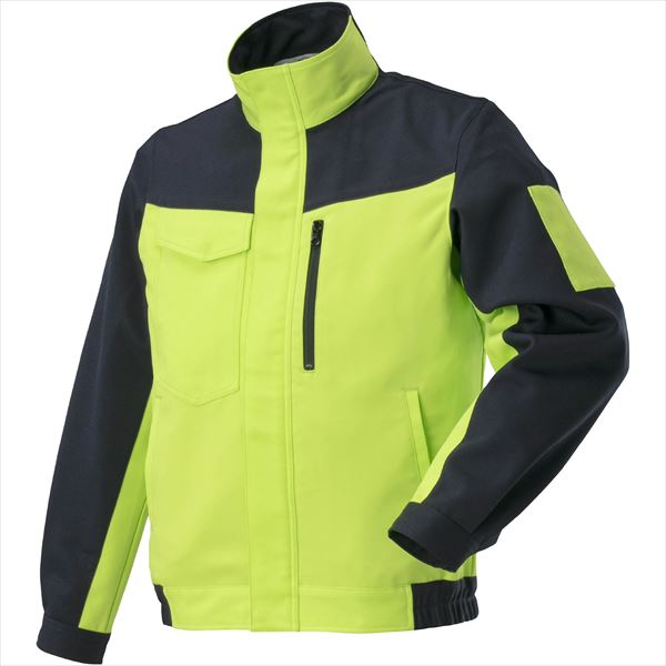 ワークジャケット(通年向け) ネイビー×ライムグリーン 4XL-8