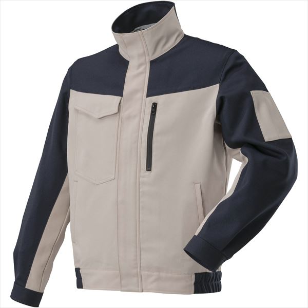 ワークジャケット(通年向け) ネイビー×ベージュ S