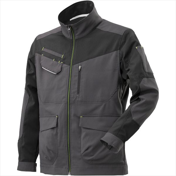 ワークジャケット 春夏 F2JE2194 チャコール×ブラック 2XL