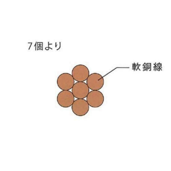 軟銅より線 A 3.5SQ 切断対応10m～