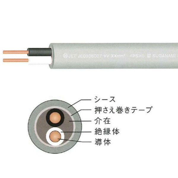 VVR 2C X 14SQ 灰 切断対応10m～