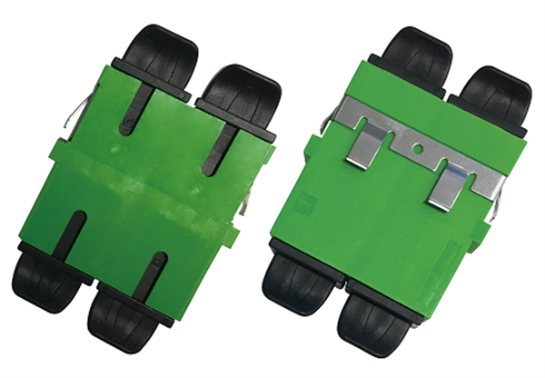 SCデュプレックスアダプタ フランジなし 特殊バネ 緑