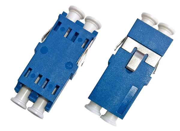 LCデュプレックスアダプタ フランジなし 特殊バネ 青