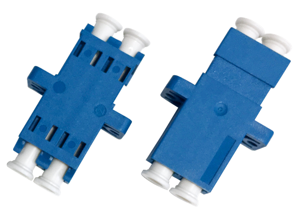 LCデュプレックスアダプタ フランジあり バネなし 青