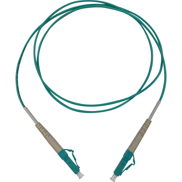 両端LCコネクタ付シンプレックスパッチコード OM3 アクア L=3m