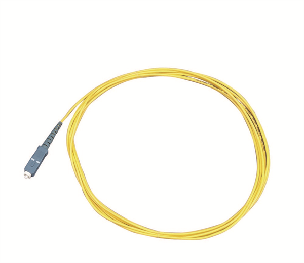 SCコネクタ付コード型ピッグテール SM 黄 3m