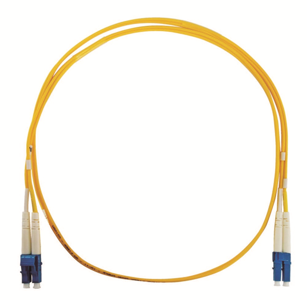 両端LCコネクタ付デュプレックスパッチコード SM9/125 黄 L=5m