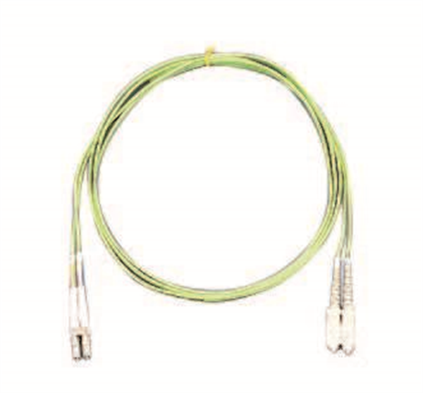 片端SC/片端LCコネクタ付デュプレックスパッチコード GI50/125 OM2 若草 L=5m
