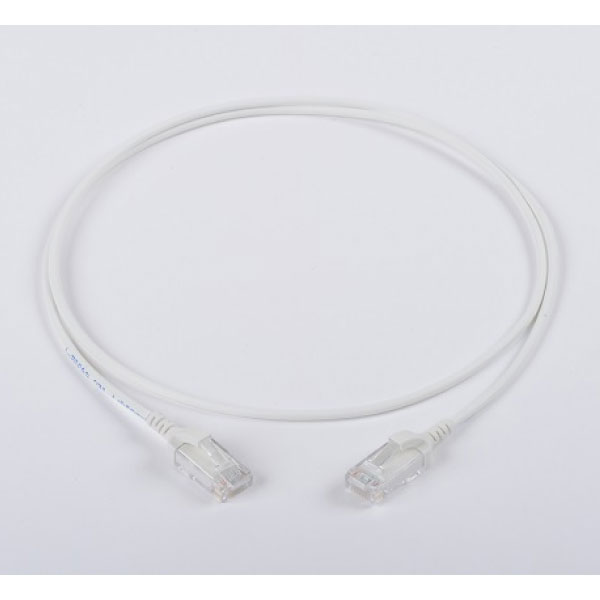 Cat.6 U/UTP 30AWG X 4P ミニパッチコード LSZH 7.0m 白