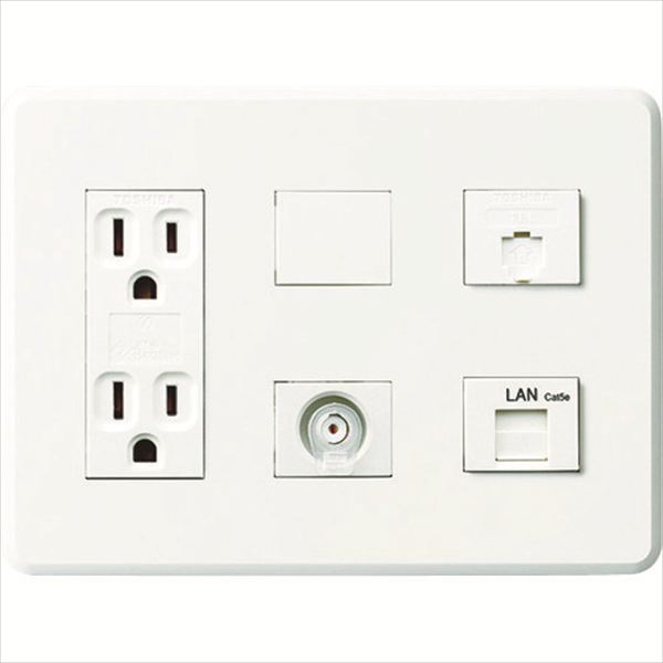 Ａｂａｎｉａｃｔ　情報コンセント　ＴＥＬ／ＬＡＮ／ＴＶ（４Ｋ８Ｋ対応）　カテ５ｅ TRUSCO