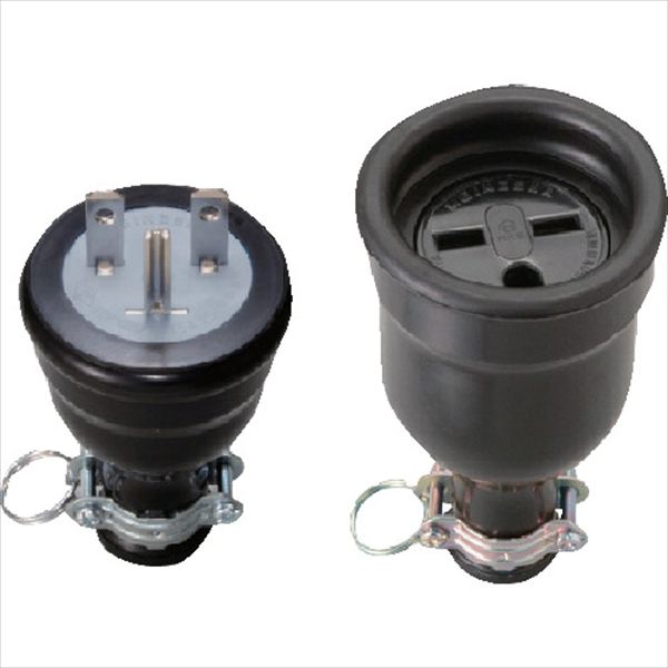 明工　１５Ａ　２５０Ｖ　接地防水コネクター（組） TRUSCO