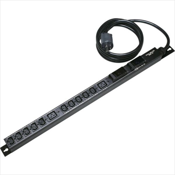 明工　２００Ｖ　ＰＤＵ（Ｃ１３Ｘ５．Ｃ１９Ｘ１ブレーカー）Ｘ２　３ｍＬ６－３０Ｂ TRUSCO