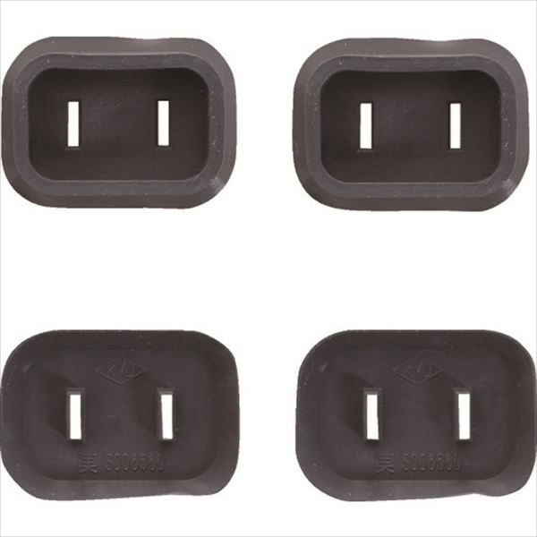 ＴＲＵＳＣＯ　プラグ安全カバー２Ｐ用　５０Ｐ入　ブラック TRUSCO