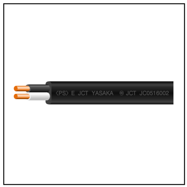 600V VVF 3C X 2.0mm 200V(黒・赤・緑) 100m巻: 三品種・VVFケーブル 