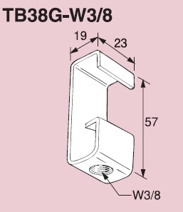 TB38G-W3/8  露出型　照明器具支持金具　20個入