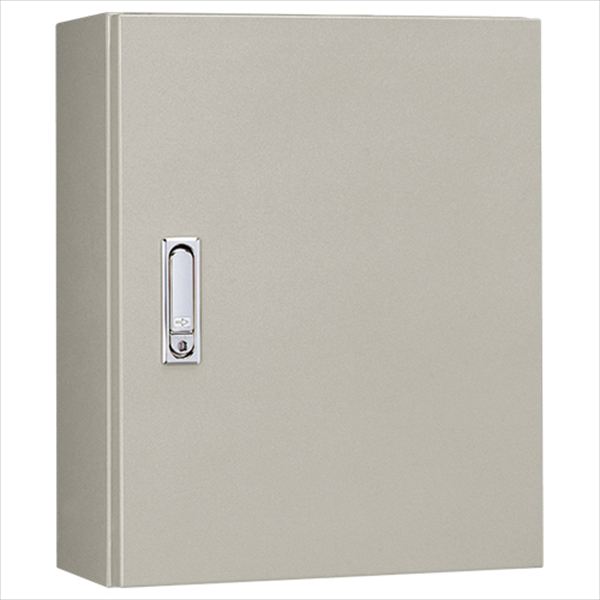 RA16-610C RA形制御盤キャビネット 鉄製基盤付 フカサ 160mm 屋内・屋外兼用 クリーム塗装 片扉