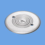 DUK7002 フロアプレート固定型シルバー丸型66.7mm 呼びベースねじ C39