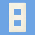 WN6002W モダンプレート2コ用(ミルキーホワイト)