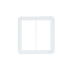 WTC7102W スイッチプレート(2連用)(ラウンド)(ホワイト)