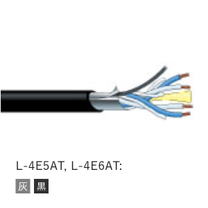 電磁シールドマイクケーブル L-4E5AT 黒 100m巻