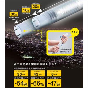 配線工事不要 16/20/30形 万能直管LEDライト LS600EX-U1-N 昼白色