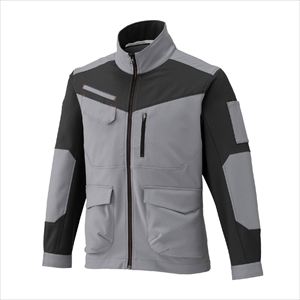 ワークジャケット 通年 F2JE1194 グレー×チャコール S