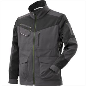 ワークジャケット 春夏 F2JE2194 チャコール×ブラック S