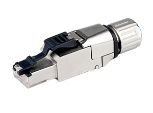MFP8 RJ45シールドプラグ IE T568 A Cat.6A AWG26-24/1 AWG27-24/7 保護キャップ付