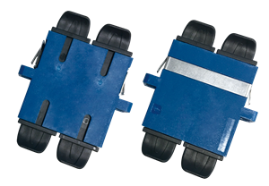 SCデュプレックスアダプタ フランジあり バネあり 青