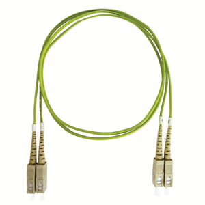 両端SCコネクタ付デュプレックスパッチコード GI50/125 OM2 若草 L=5m