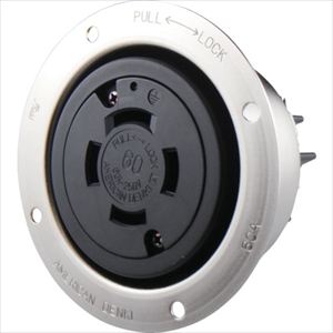 アメリカン電機　引掛形　フランジコンセント　接地３Ｐ６０Ａ２５０Ｖ TRUSCO